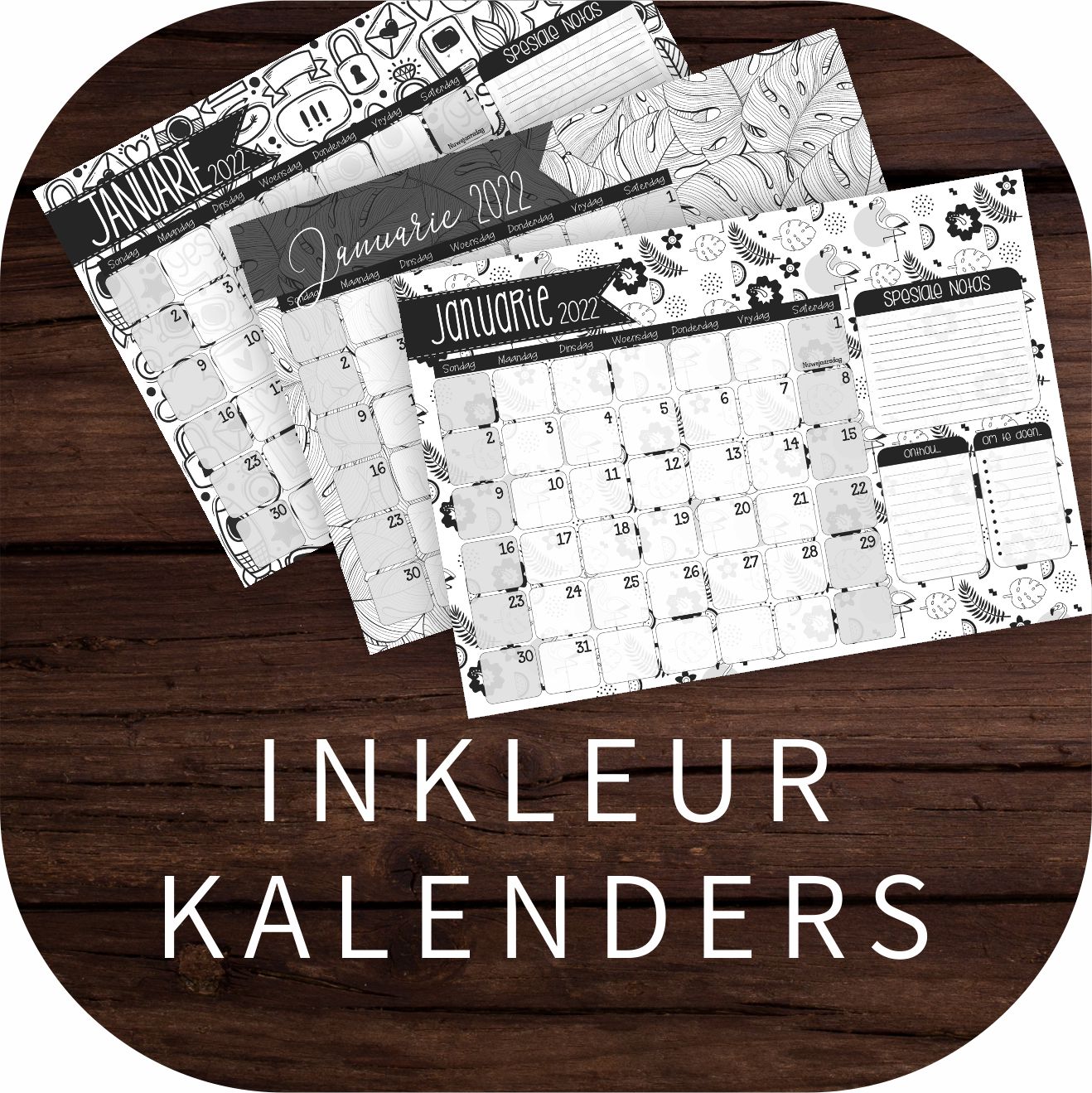 ABB001 - A5 Swart en Wit