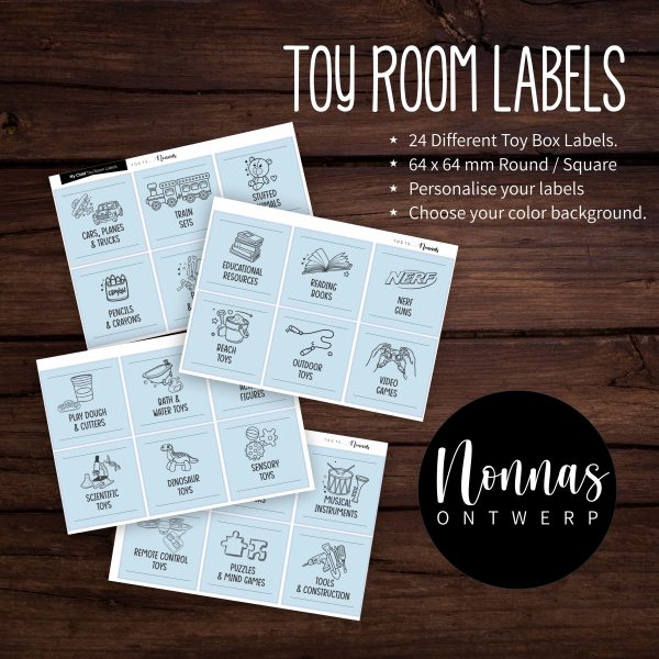 Toy Room Labels