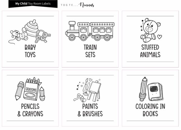 Toy Room Labels