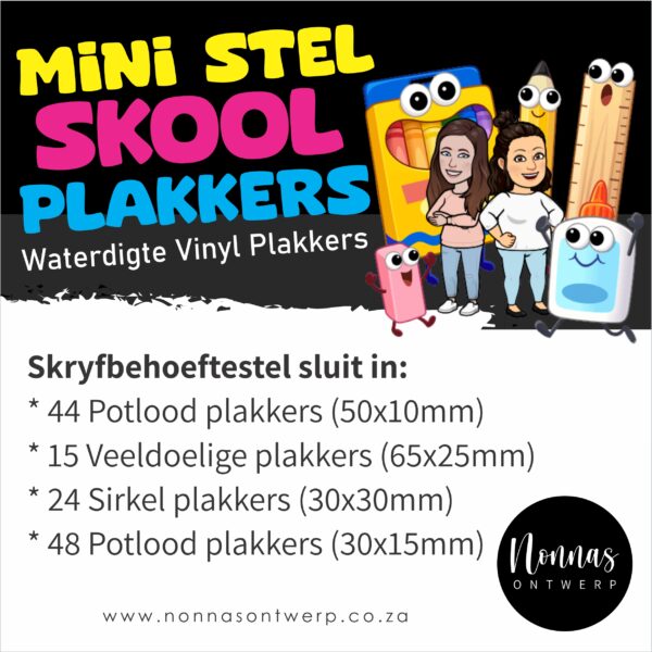 MINI STEL SKRYFBEHOEFTE PLAKKERS